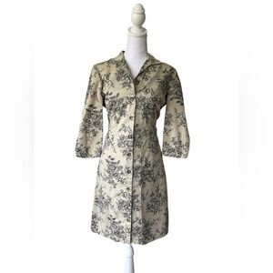 Talbots timeless, polished floral print quarter sleeve made in USA dress size 4‌